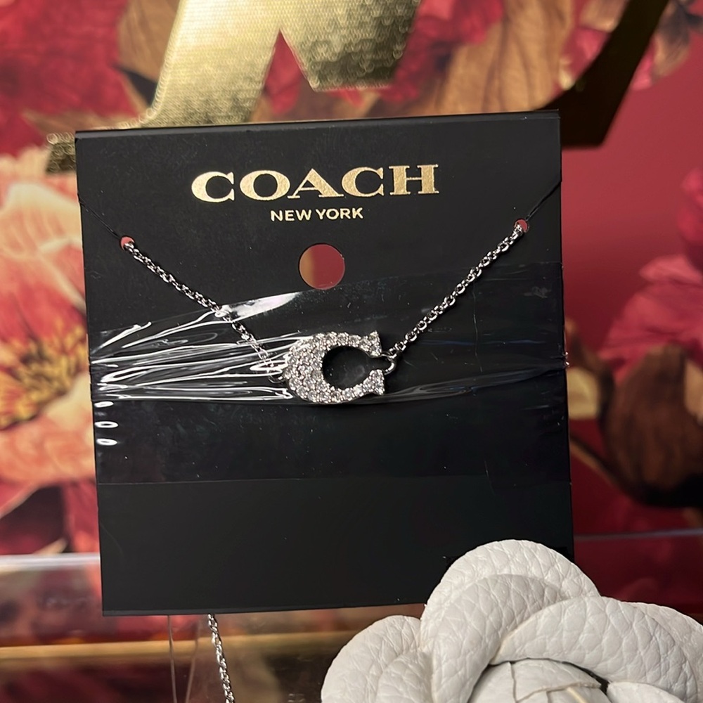 COACH BRACELET SILVER with Crystal Accents (MSRP 88$) NWT
